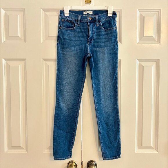 Madewell Mid-Rise Skinny Medium Wash Blue Jeans Women 26 - Picture 2 of 11